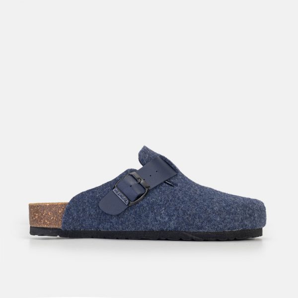 sabot pantoufle homme - Bleu Marine