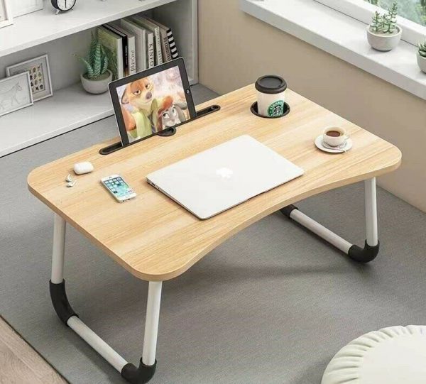 Table pliable multifonctionnelle – Idéale pour lit, canapé ou bureau